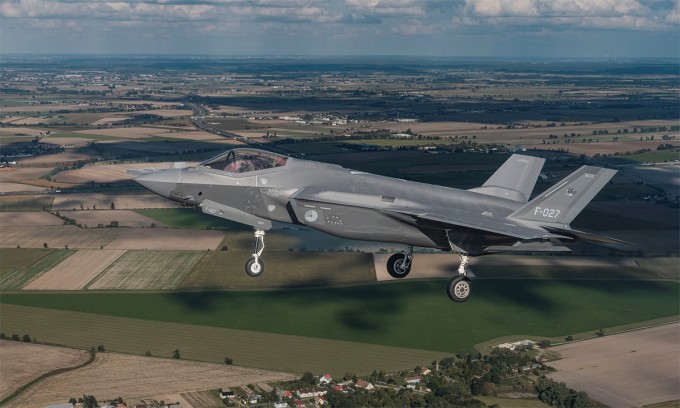 Tiêm kích tàng hình F-35 Hà Lan trong ảnh công bố ngày 1/10. Ảnh: BQP Hà Lan