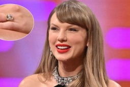 Taylor Swift khoe nhẫn đính hôn trong talkshow truyền hình