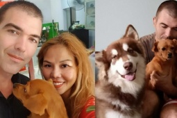 Giải trí - Thúy Uyên và chồng Tây thuê biệt thự nuôi 22 chú chó hoang