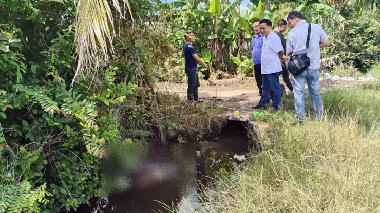 Mương nước nơi phát hiện người thanh niên đã tử vong. Ảnh: PĐ