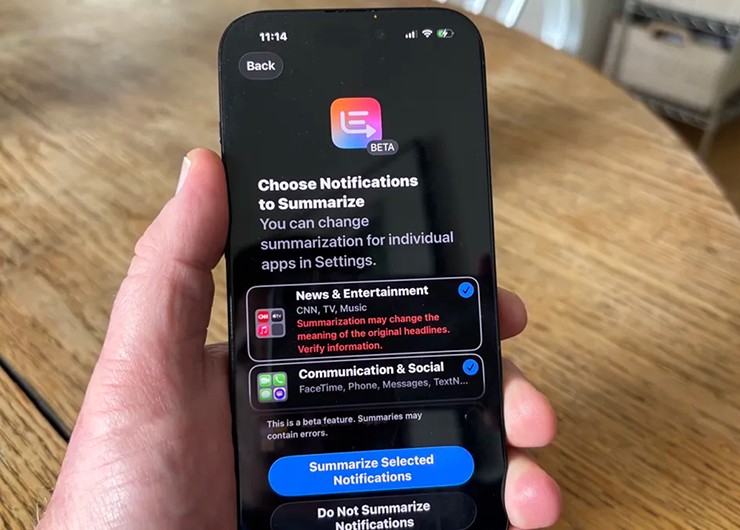 Nhưng tóm tắt thông báo đã từng là nỗi thất vọng của Apple.