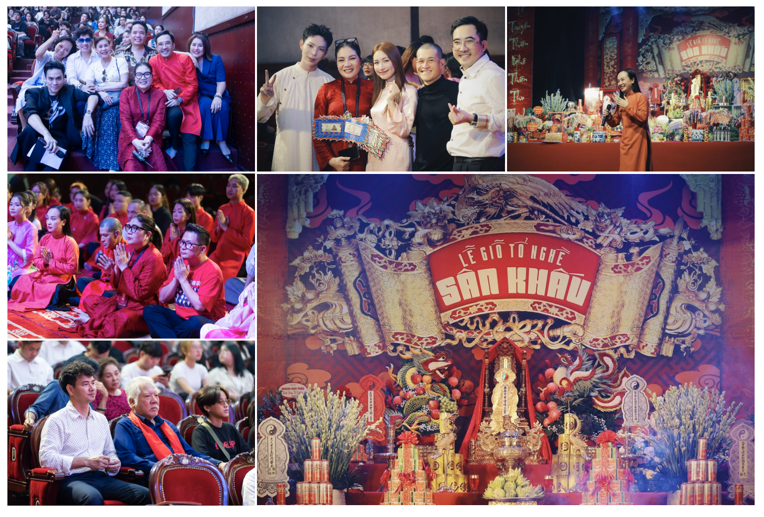 NSND Lê Chức, NSND Xuân Bắc, Hòa Minzy, Erik cùng nhiều nghệ sĩ đến dự lễ giỗ Tổ nghề sân khấu.