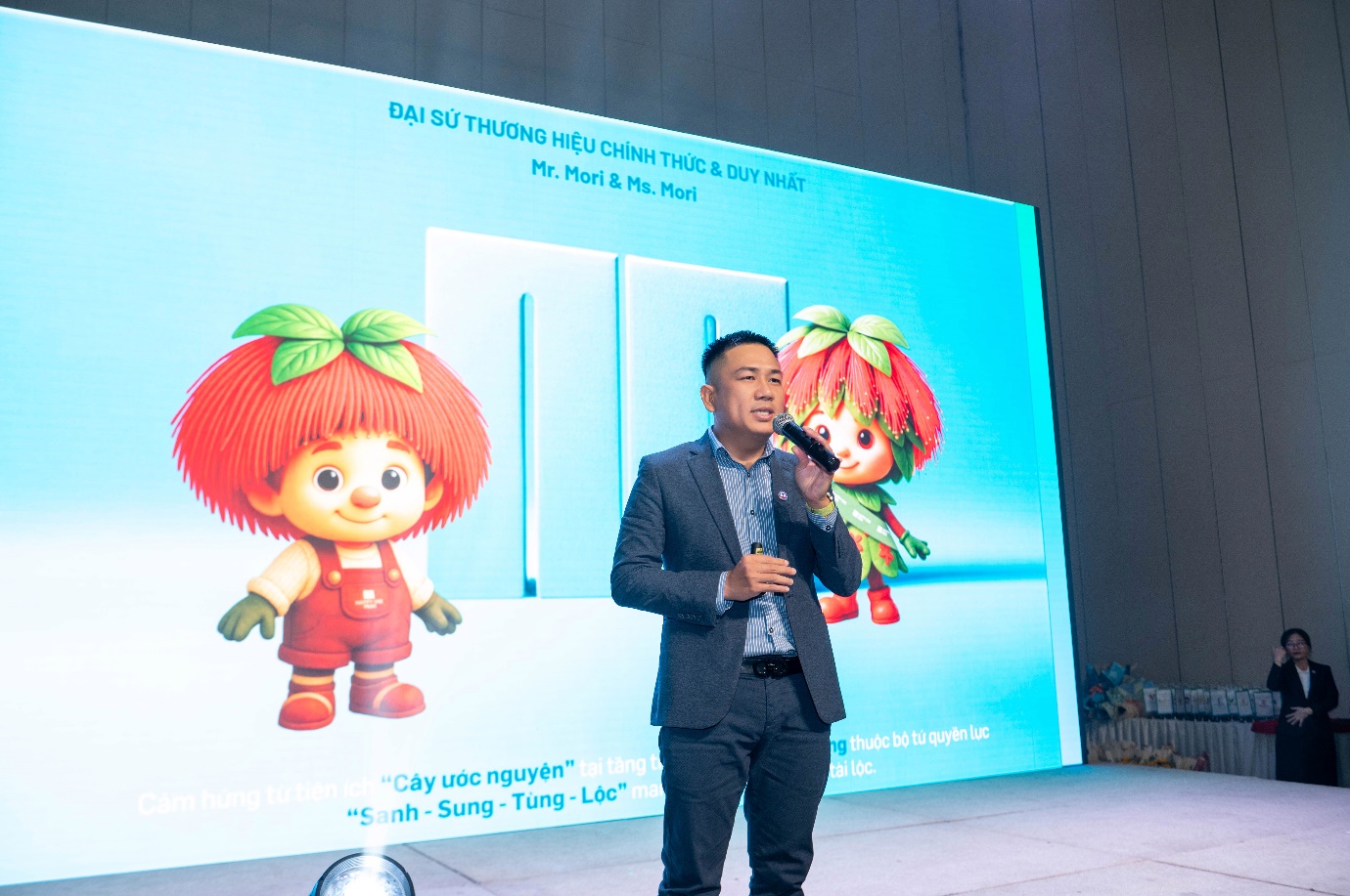 Ông Nguyễn Thành Hiếu - Giám đốc Kinh doanh Vạn Xuân Group chia sẻ định hướng đưa Happy One Mori trở thành tâm điểm thị trường.