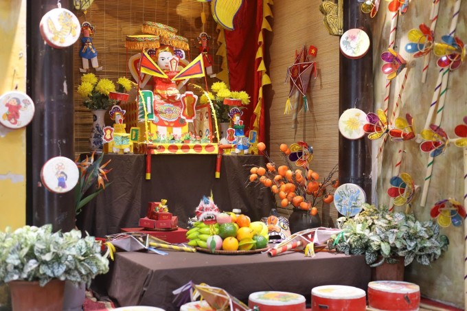 Không gian trưng bày Tết Trung thu xưa ở Hoàng thành Thăng Long. Ảnh: Bộ VHTTDL