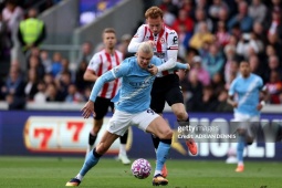 Kết quả bóng đá Brentford - Man City: Haaland tỏa sáng (Ngoại hạng Anh)