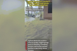 Ảnh, video: Trung Quốc trong cơn bão Matmo sức gió lên tới 151 km/h