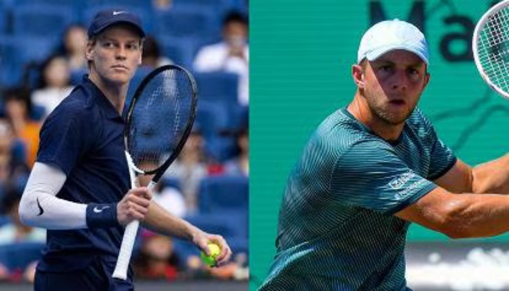 Sinner (bên trái) dĩ nhiên được đánh giá cao hơn hẳn so với đối thủ