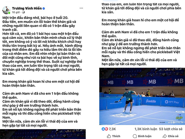 Tâm thư của Vinh Hiển