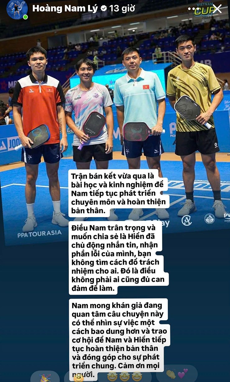 Hoàng Nam lên tiếng