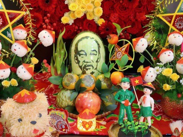 Ẩm thực - Mâm cỗ Trung thu “yêu nước” của mẹ đảm Hà Nội gây ấn tượng đặc biệt