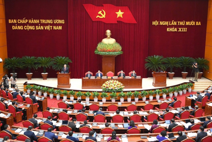 Hội nghị Trung ương 13 khai mạc sáng nay. Ảnh: Đăng Khoa/Báo Nhân Dân