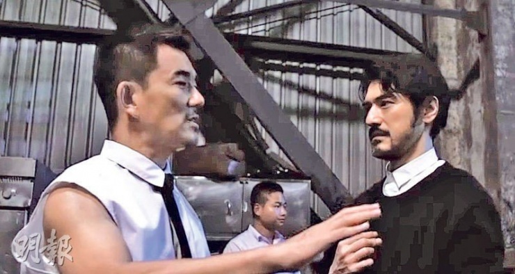 Kim Thành Vũ và Nhậm Hiền Tề tại hậu trường sản xuất phim Phong lâm hỏa sơn.