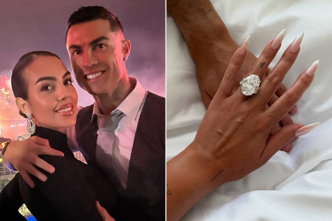 C. Ronaldo và Georgina đính hôn hồi tháng 8. Ảnh: Instagram