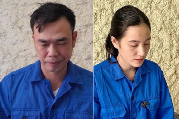 Bị can Nguyễn Mạnh Tuân và Nông Thị Thu Thủy. Ảnh: Công an tỉnh Điện Biên.
