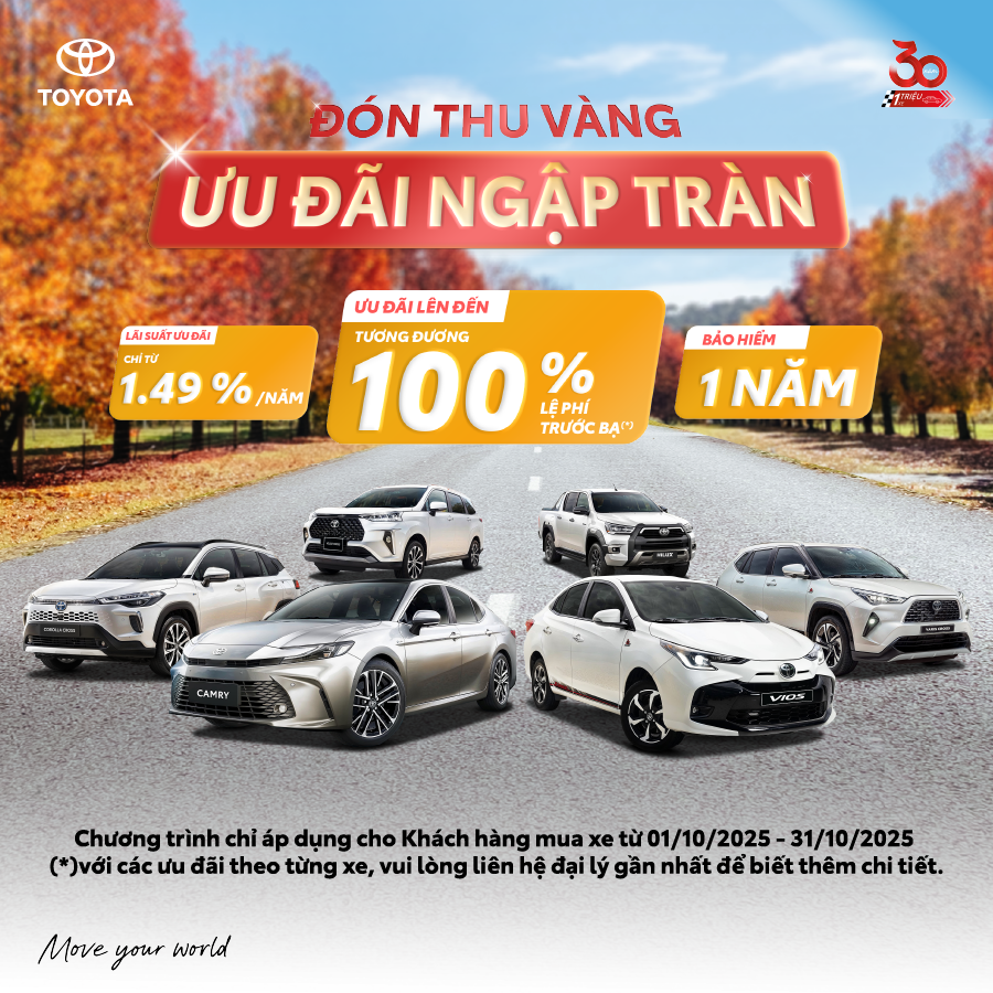 Vượt tháng ngâu với doanh số ấn tượng, Toyota tung ưu đãi khủng cho khách mua xe trong tháng 10 - 1