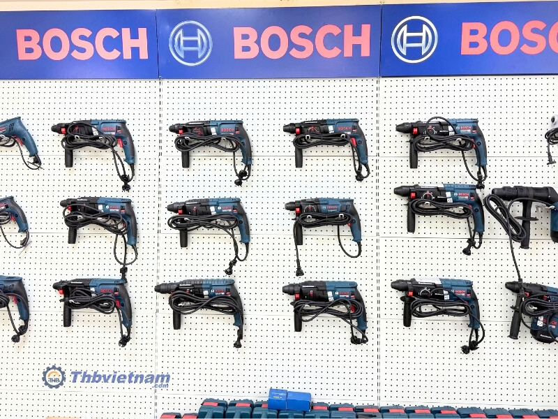 Hình ảnh gian hàng máy khoan bê tông Bosch tại THB Việt Nam