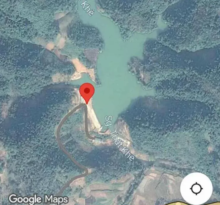 Vị trí đập thuỷ điện Bắc Khê 1.