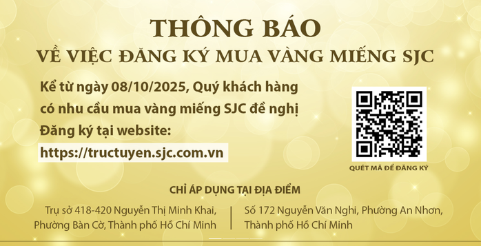 Thông báo của Công ty SJC