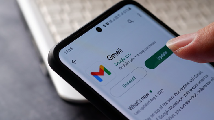 Cập nhật ứng dụng Gmail trên Android.
