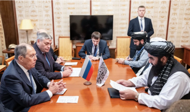 Quan chức chính phủ các nước họp bên lề Tham vấn định dạng Mátxcơva ngày 7/10. (Ảnh: dpa)