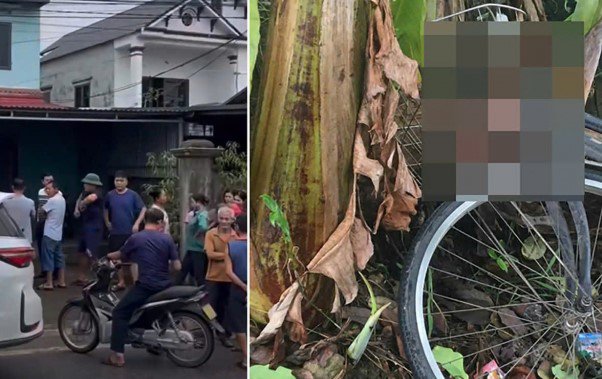 Khu vực hiện trường xảy ra vụ án mạng khiến hai mẹ con tử vong. Ảnh: MXH