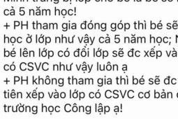 Hiệu trưởng lên tiếng về những tin nhắn giáo viên của trường vận động phụ huynh đóng góp