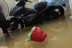 Bạn trẻ - Cuộc sống - Giữa đêm ở Thái Nguyên, giật mình thấy nước ngập sát mép giường, đồ đạc trôi nổi