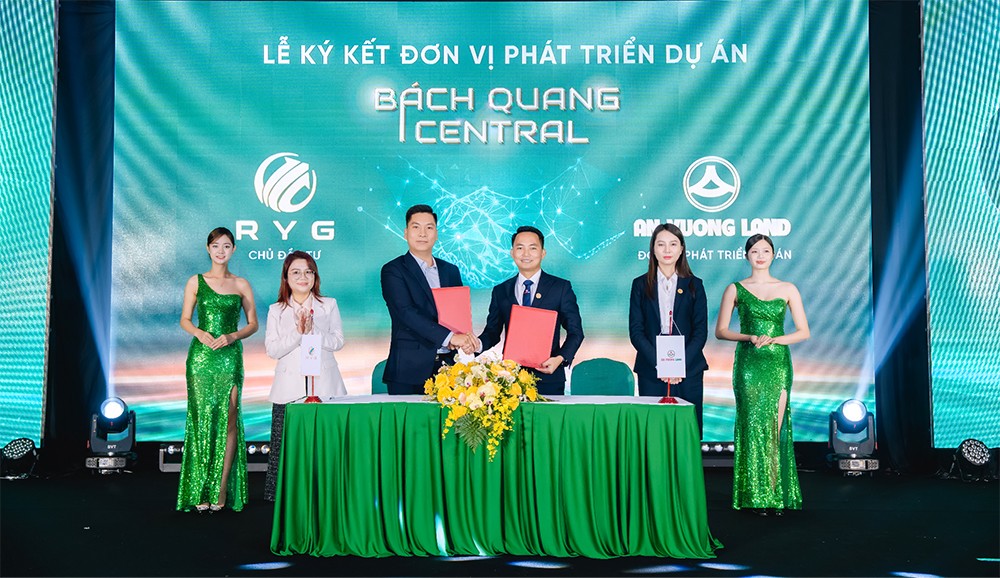 Lễ ký kết hợp tác chiến lược giữa các đối tác, khẳng định cam kết đồng hành phát triển dự án Bách Quang Central.