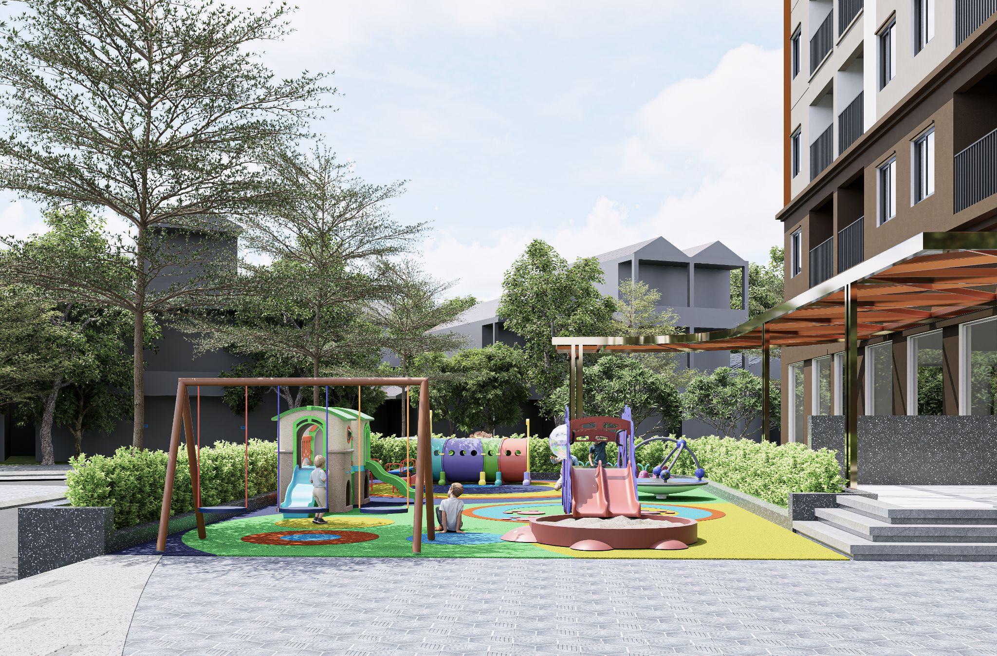 Khu vui chơi trẻ em, công viên cây xanh trong nội khu của dự án