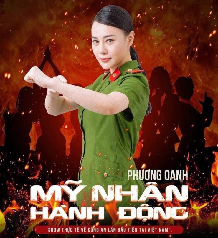 Hình ảnh Phương Oanh tham gia chương trình Mỹ nhân hành động bị xuyên tạc liên quan ồn ào của chồng doanh nhân.