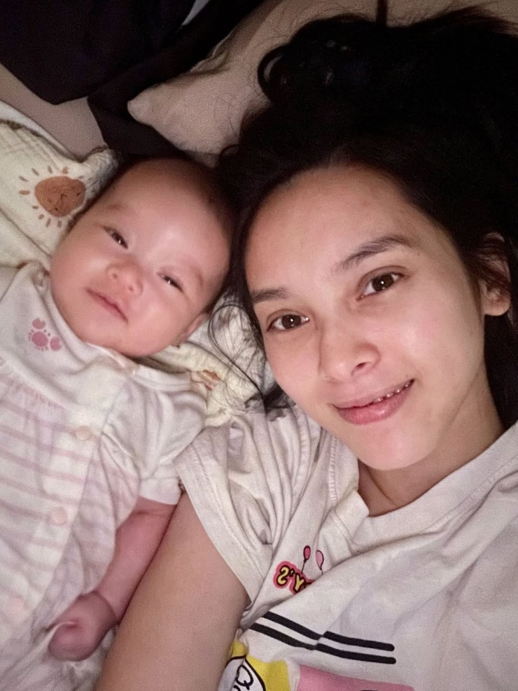 Diễn viên Quỳnh Lương tự tin khoe mặt mộc.