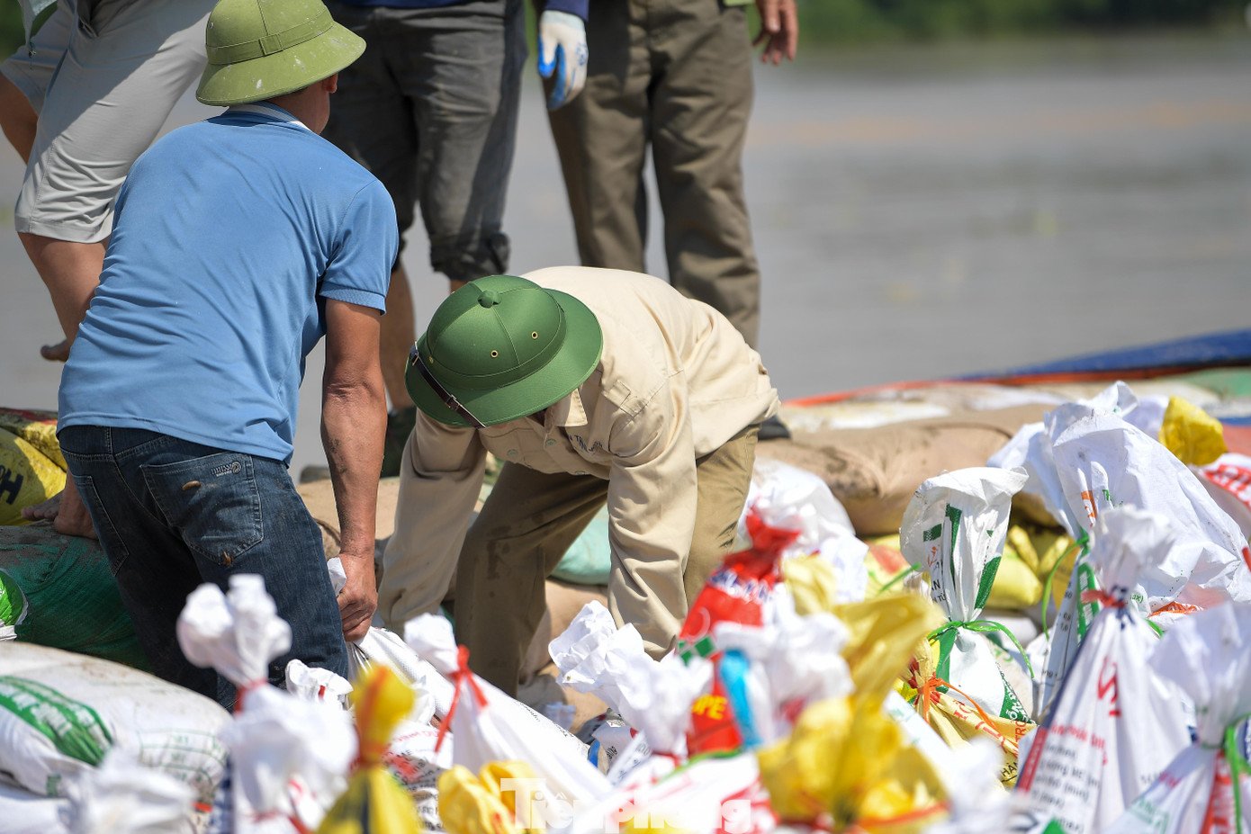Căng mình giữ đê Đẩu Hàn giữa mưa lũ ở Bắc Ninh - 14
