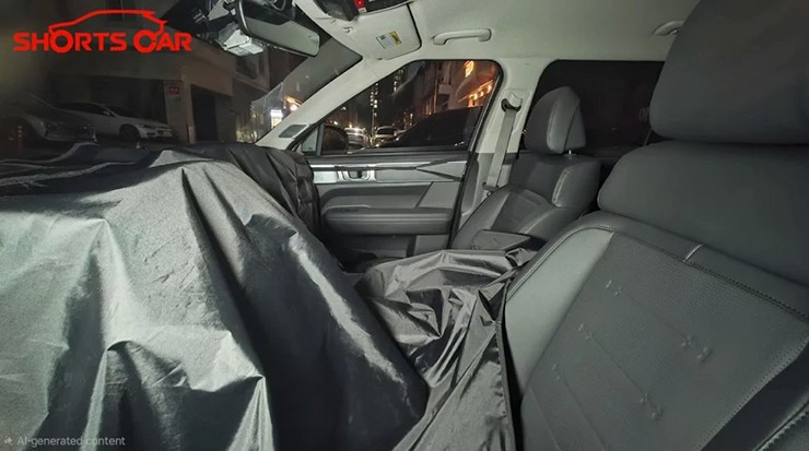 Nội thất Hyundai Santa Fe Facelift 2027. Ảnh: Shorts Car
