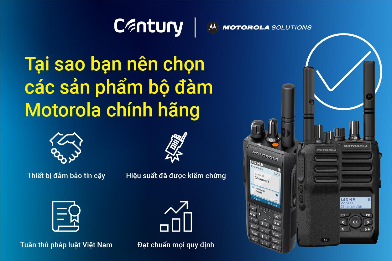 Các mẫu bộ đàm Motorola chính hãng giúp cho các doanh nghiệp tối ưu hiệu quả vận hành và bảo mật thông tin
