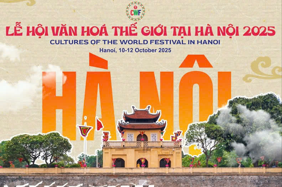 Lễ hội Văn hóa thế giới tại Hà Nội 2025 do Bộ Văn hóa - Thể thao và Du lịch phối hợp với Bộ Ngoại giao và UBND TP Hà Nội tổ chức từ ngày 10 đến 12-10 tại Trung tâm Di sản Hoàng thành Thăng Long
