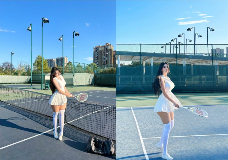 Cô gái xinh đẹp nâng tầm, tennis hoàn toàn có thể cạnh tranh sự gợi cảm với pickleball