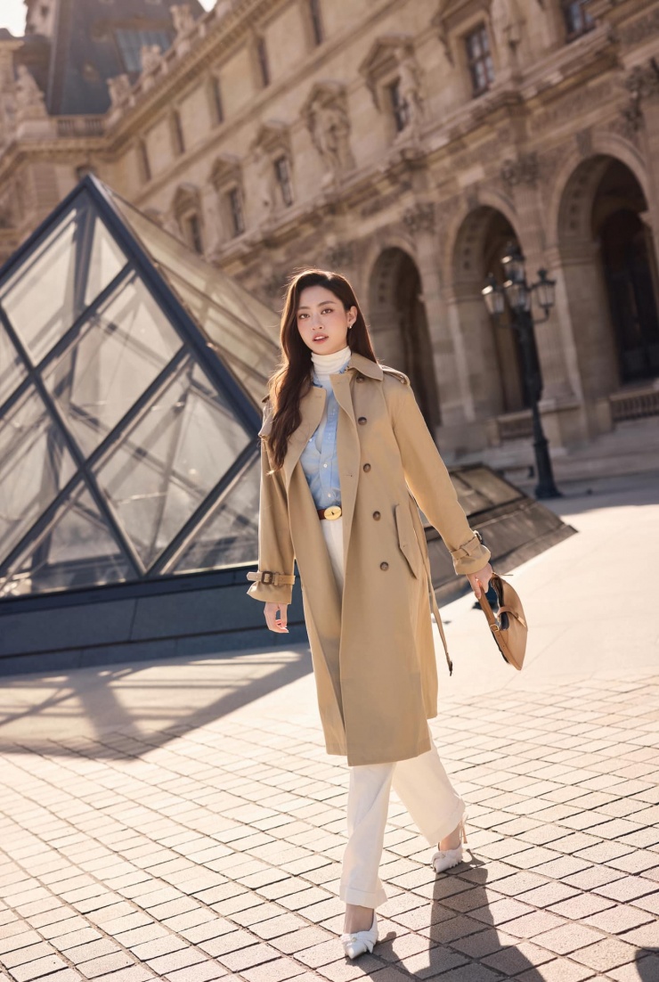 Hoa hậu Lương Thùy Linh đang tham gia các sự kiện thời trang qua nhiều nước châu Âu như Italy, Anh, Pháp. Mỗi nơi đi qua, người đẹp lại ghi dấu ấn bằng những set đồ thời trang sành điệu. Ngắm phố phường kinh đô thời trang Paris, nàng hậu diện set đồ đến từ nhà mốt Ralph Lauren.