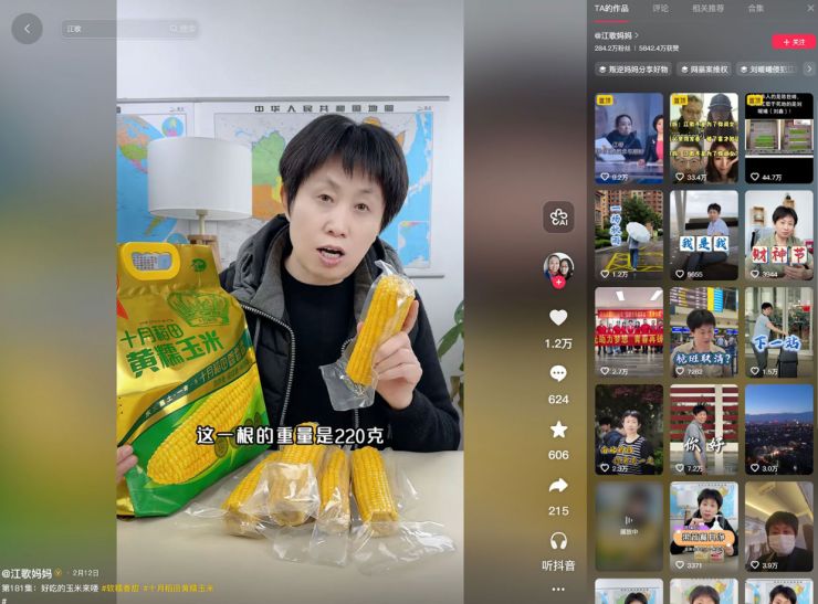 Ảnh chụp màn hình một bà mẹ bán hàng qua Douyin, vừa mưu sinh vừa kêu gọi công lý cho con gái. Ảnh: Sixth Tone