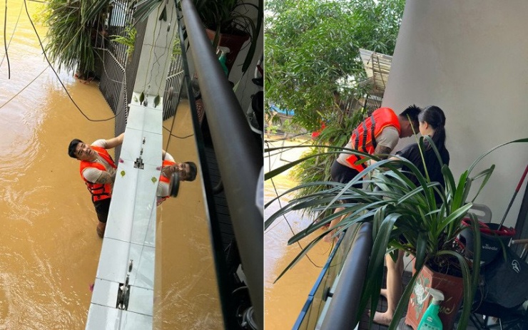 Anh Hải trèo cổng và lan can tầng 2 để vào nhà với vợ con 