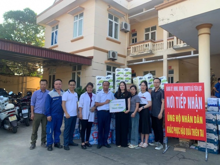 Nơi tiếp nhận ủng hộ đồng bào bị thiên tai tại xã Tiên Lục