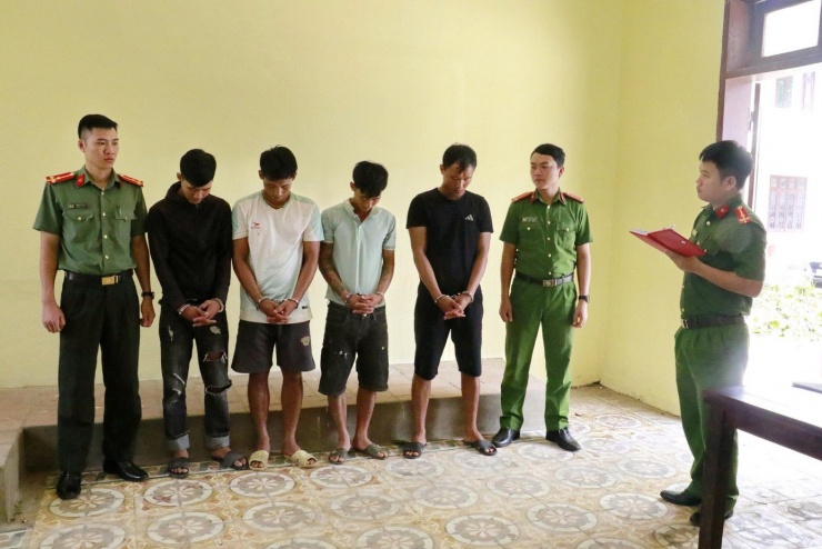 Các đối tượng tại cơ quan Công an