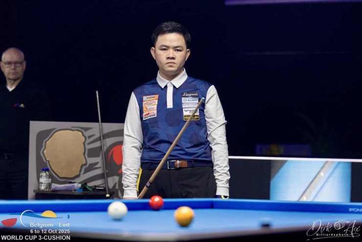 Bao Phương Vinh đối đầu Sidhom ở tứ kết Antwerp World Cup 2025