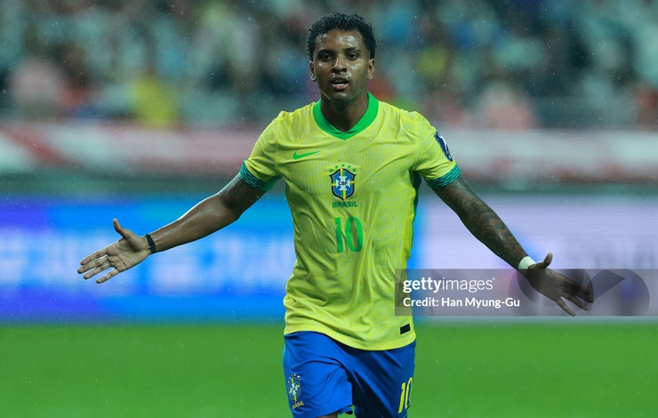 Rodrygo có cho mình cú đúp trong trận giao hữu giữa Hàn Quốc và Brazil