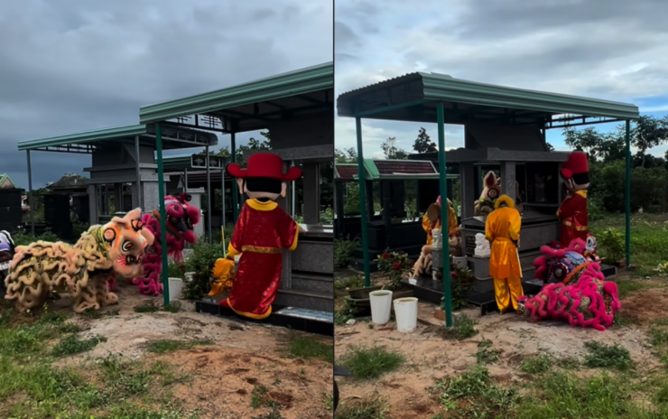 Trước đó, vào các năm 2023, 2024, anh Hảo cũng mời đoàn lân đến biểu diễn tại mộ phần con trai