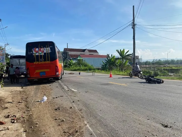 Đoạn đường xảy ra vụ tai nạn.