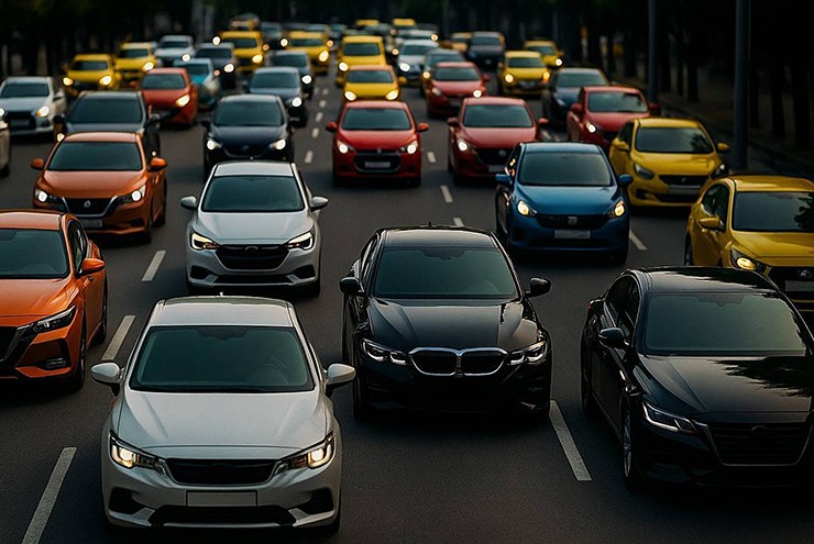 Sự phỏng đoán khoảng cách của các tài xế đối với xe phía trước có thể thay đổi tùy thuộc màu xe.