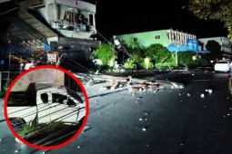 Bạn trẻ - Cuộc sống - Lái xe tông đổ 9 cột điện, cô gái khiến nửa thành phố chìm trong bóng tối