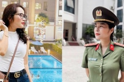 Thời trang - Nữ BTV mang quân hàm đại úy công an mix đồ đa phong cách, tôn dáng đẹp