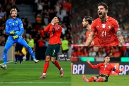 Ronaldo "tịt ngòi" trượt pen, Neves ghi bàn muộn cứu Bồ Đào Nha