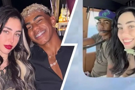 Yamal âu yếm bạn gái xinh đẹp trên trực thăng, vi vu giữa trời như ngôn tình